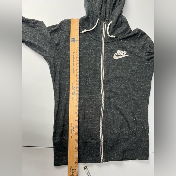 Nike Light Weight Full Zip Hooded Jacket Black Heather Womens Medium - Picture 5 of 6